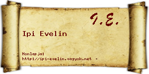 Ipi Evelin névjegykártya