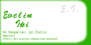 evelin ipi business card